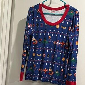 Marvel Superhero Long Sleeve PJ Shirt
